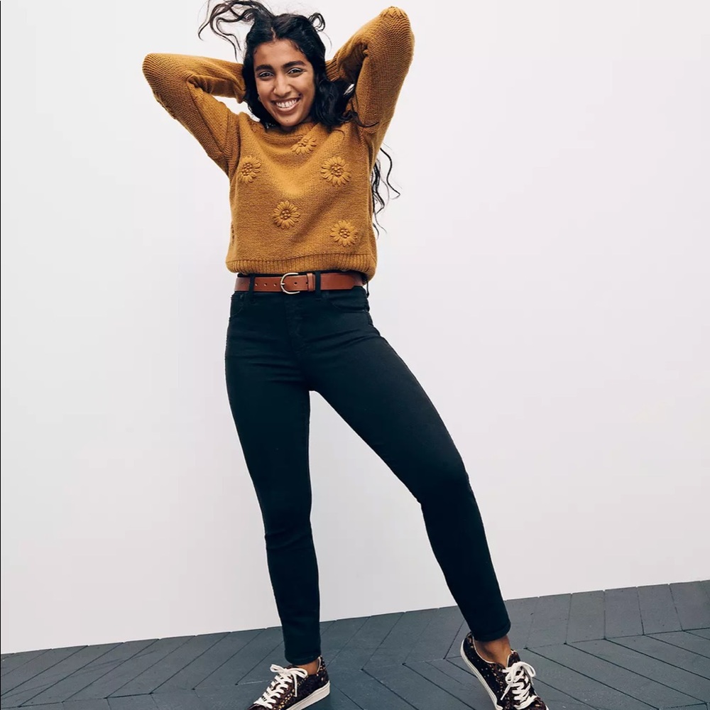 9” High Rise Black Skinny Jeans
